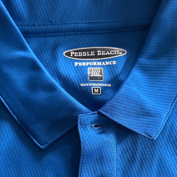 Pebble Beach Vibrant Blue Polo Golf Shirt - Picture 2 of 8